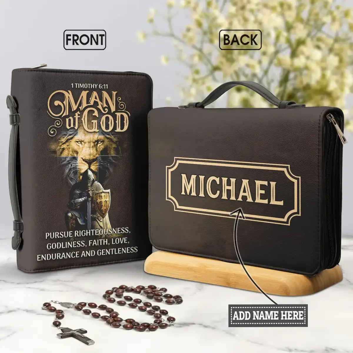 Interior Design Book - Christianity Church Bible Bag Man Of