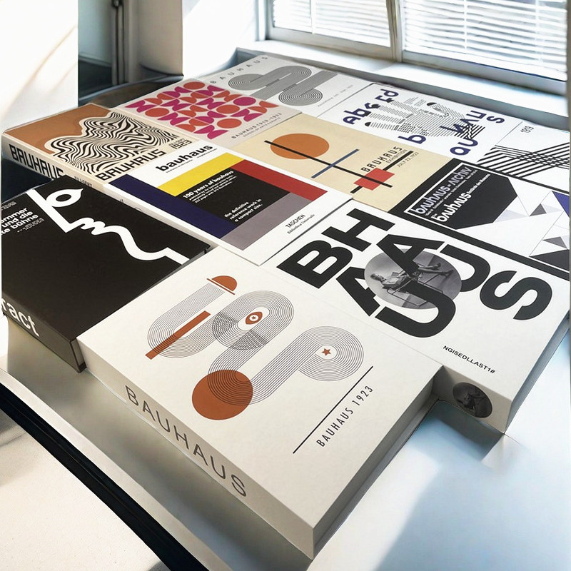 Interior Design Book - Abstract Bauhaus Luxury Decorative Books Boho