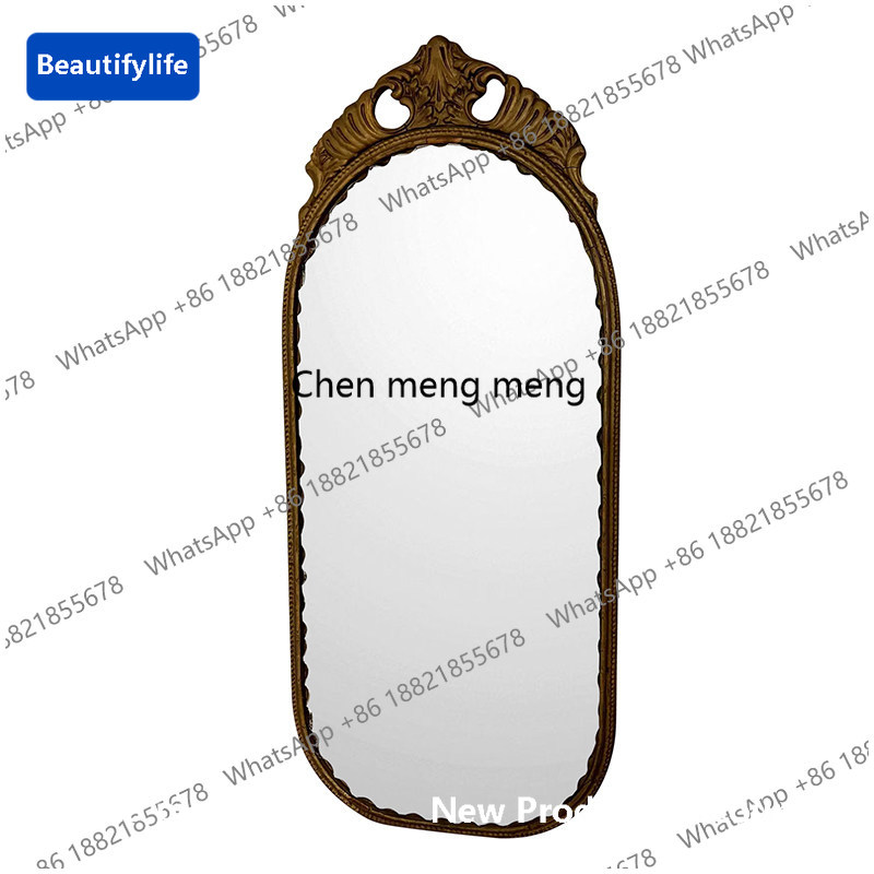 Arch Mirror Leaning - b567 European retro arched floor mirror