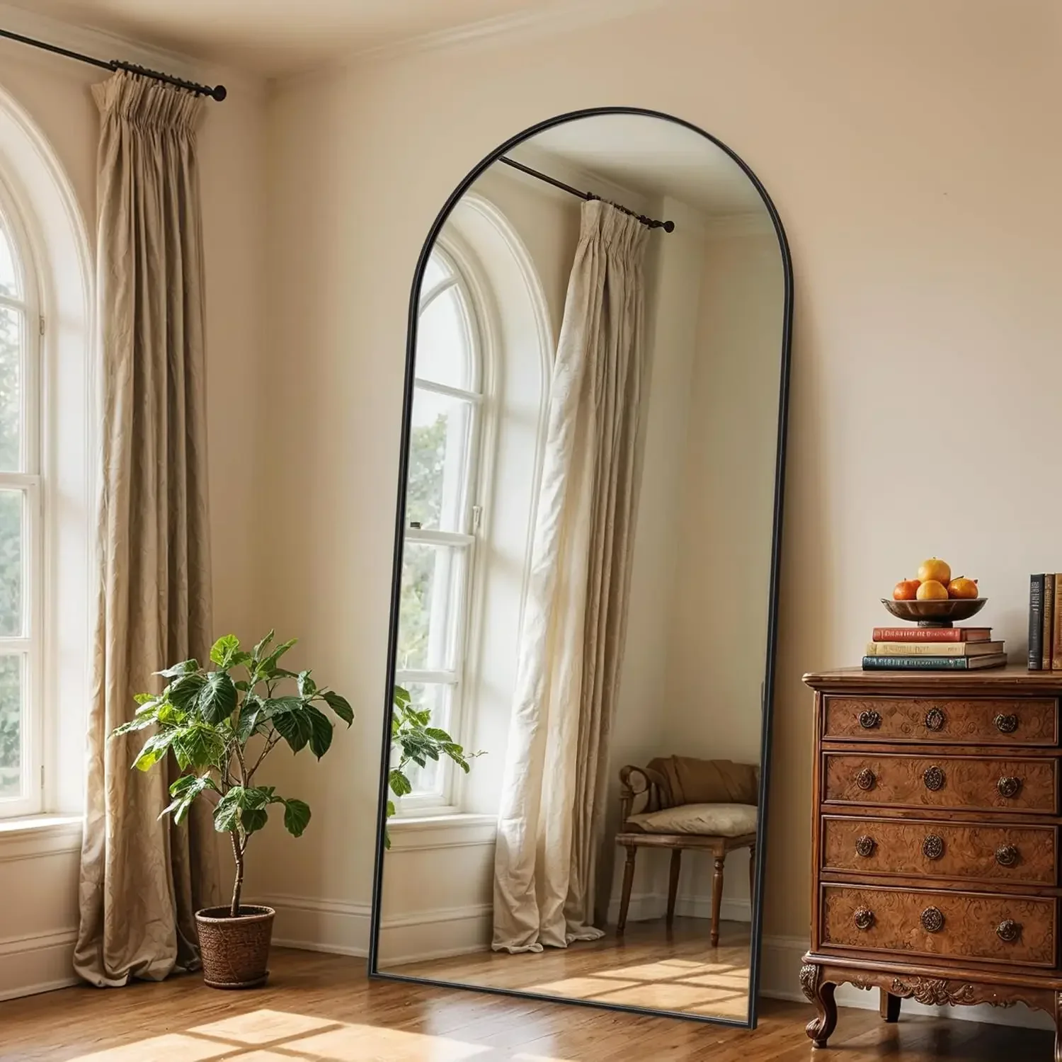 Arch Mirror Leaning - Arched Full Body Mirror 71 Inch