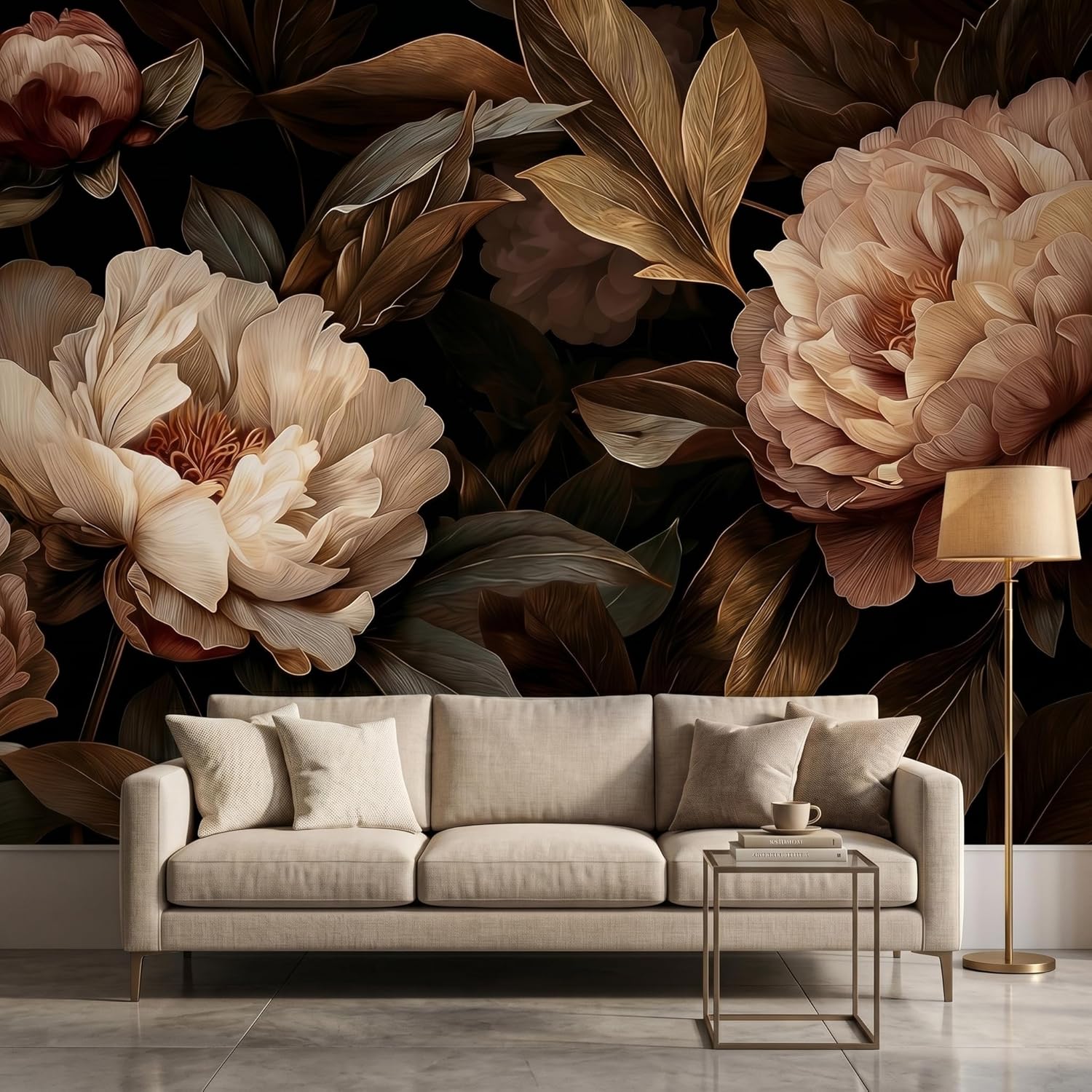 Elegant Peony Floral Tapestry  - đánh giá và giá Interior Design Home Decor