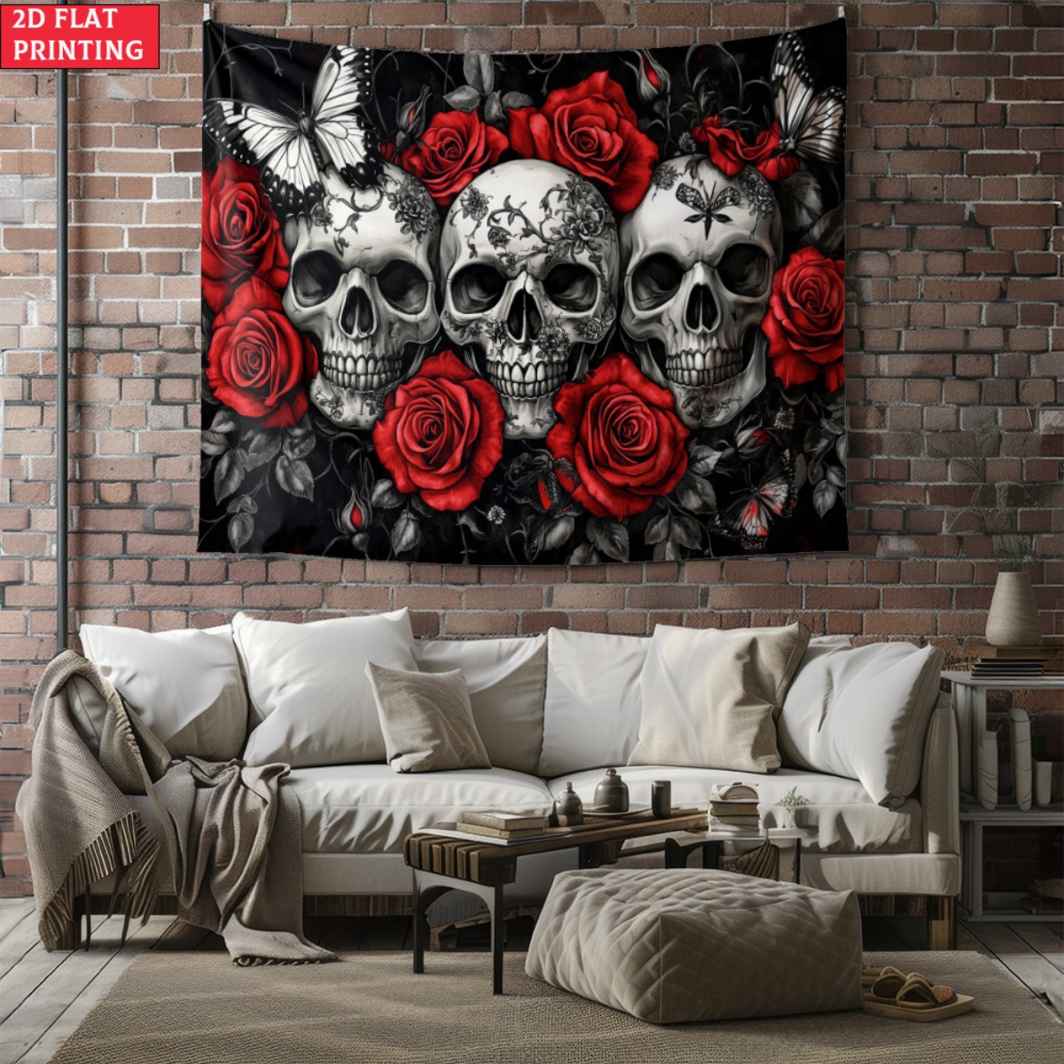 unframed Skull and Roses Gothi - đánh giá và giá Interior Design Home Decor