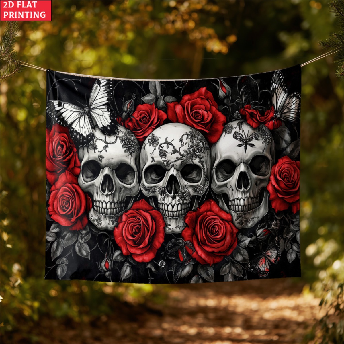 unframed Skull and Roses Gothi - đánh giá và giá Interior Design Home Decor