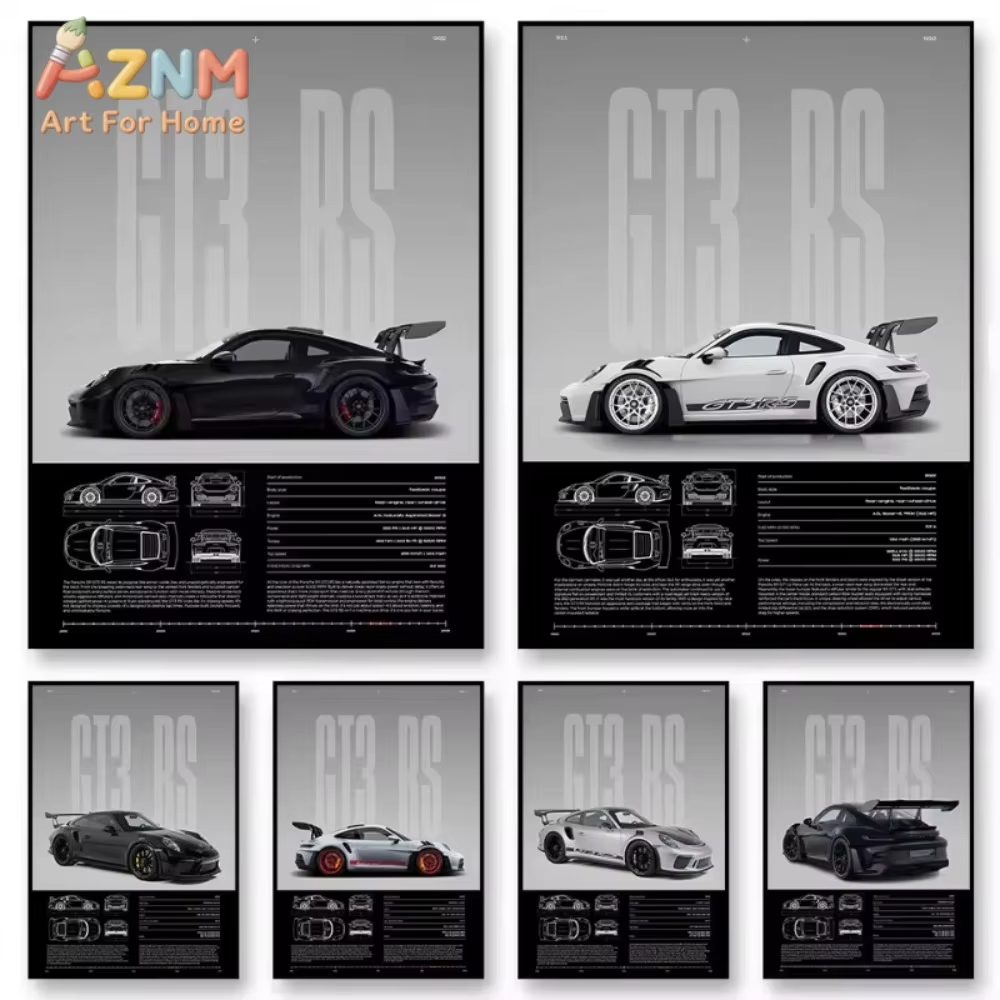 1pc Minimalist 911 GT3-RS 718  - đánh giá và giá Interior Design Home Decor