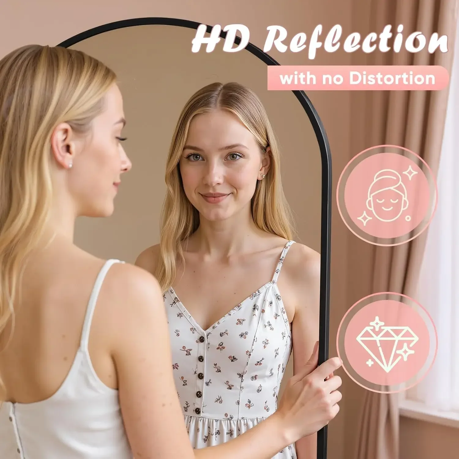 Arched Full Body Mirror 71 Inc - đánh giá và giá Arch Mirror Leaning