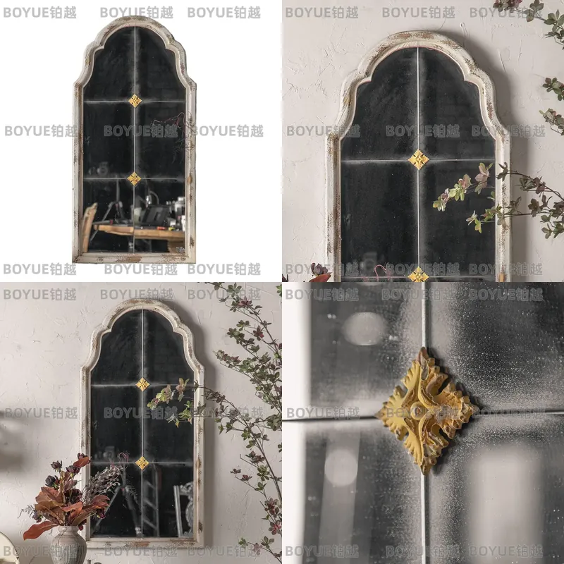 French Carved Wood Arched Floo - đánh giá và giá Arch Mirror Leaning