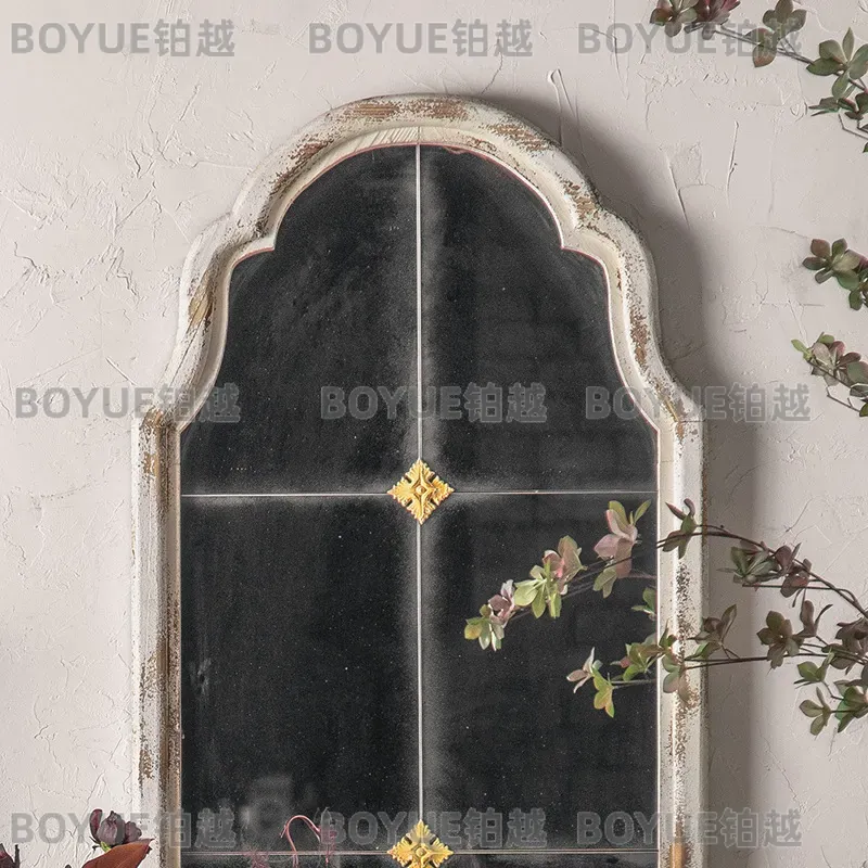 French Carved Wood Arched Floo - đánh giá và giá Arch Mirror Leaning