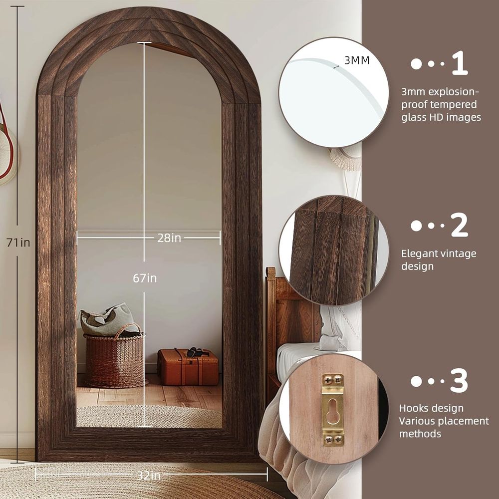 Arched ull Length Mirror with  - đánh giá và giá Arch Mirror Leaning