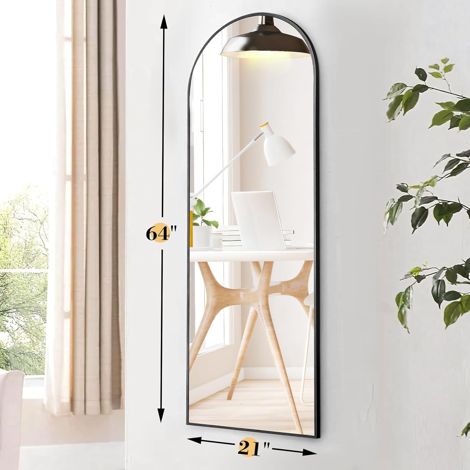 Standing Arched Mirror Full Le - đánh giá và giá Arch Mirror Leaning