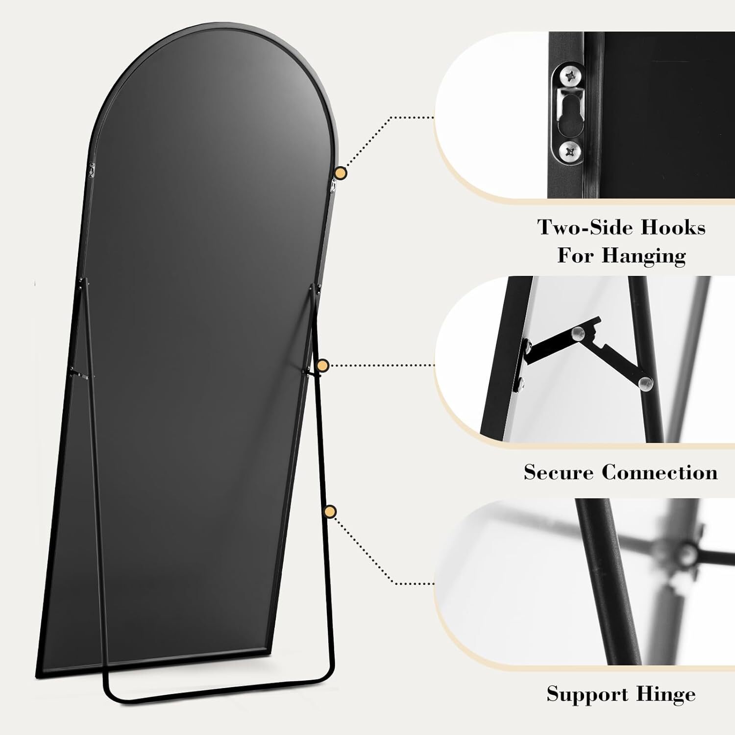 Standing Arched Mirror Full Le - đánh giá và giá Arch Mirror Leaning